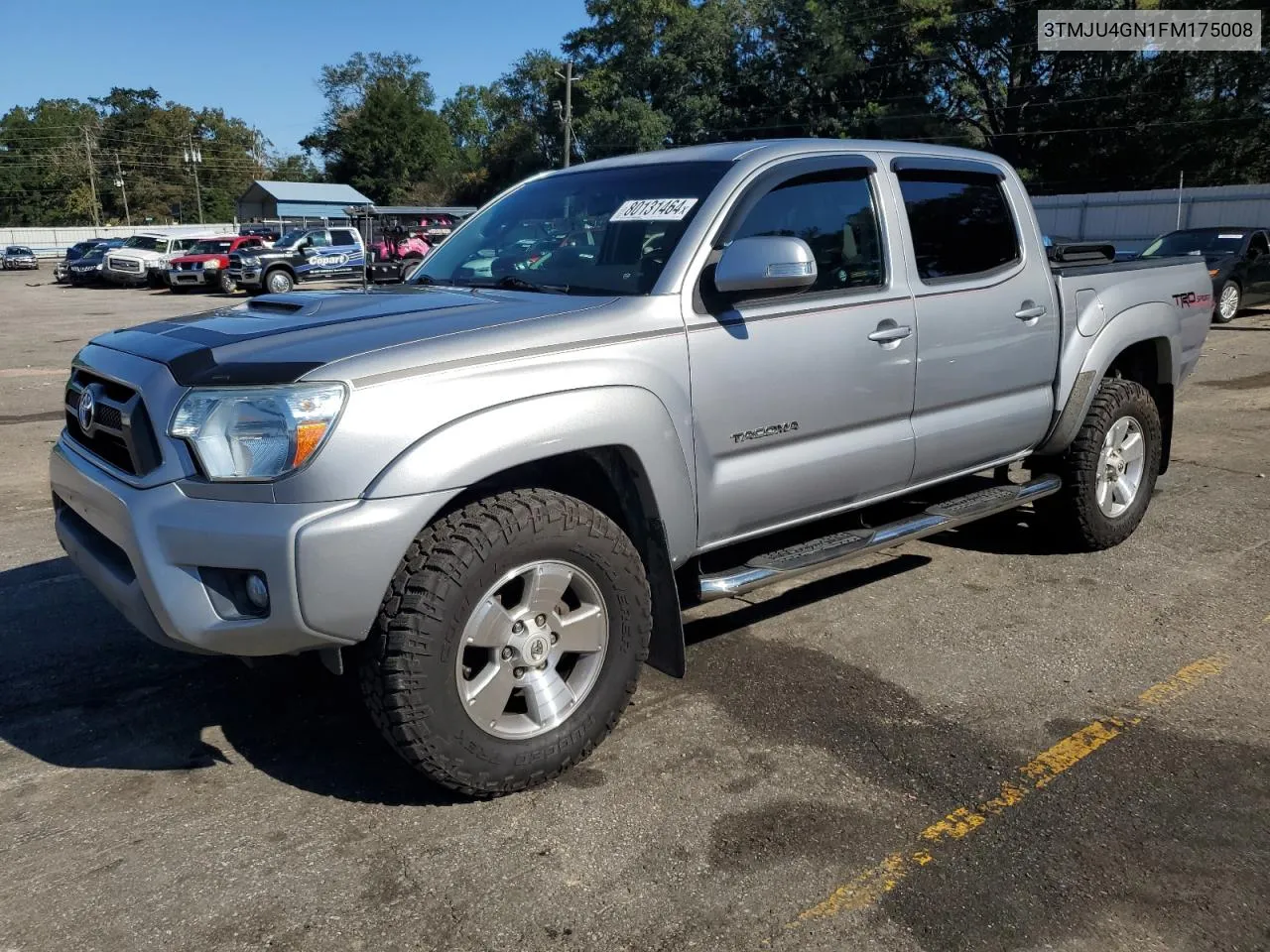 2015 Toyota Tacoma Double Cab Prerunner VIN: 3TMJU4GN1FM175008 Lot: 80131464