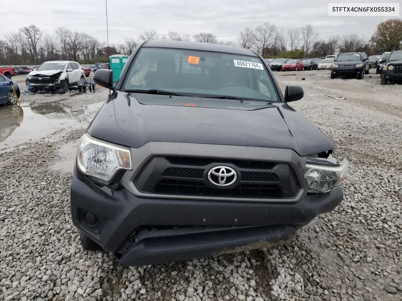 2015 Toyota Tacoma Access Cab VIN: 5TFTX4CN6FX055334 Lot: 80621164