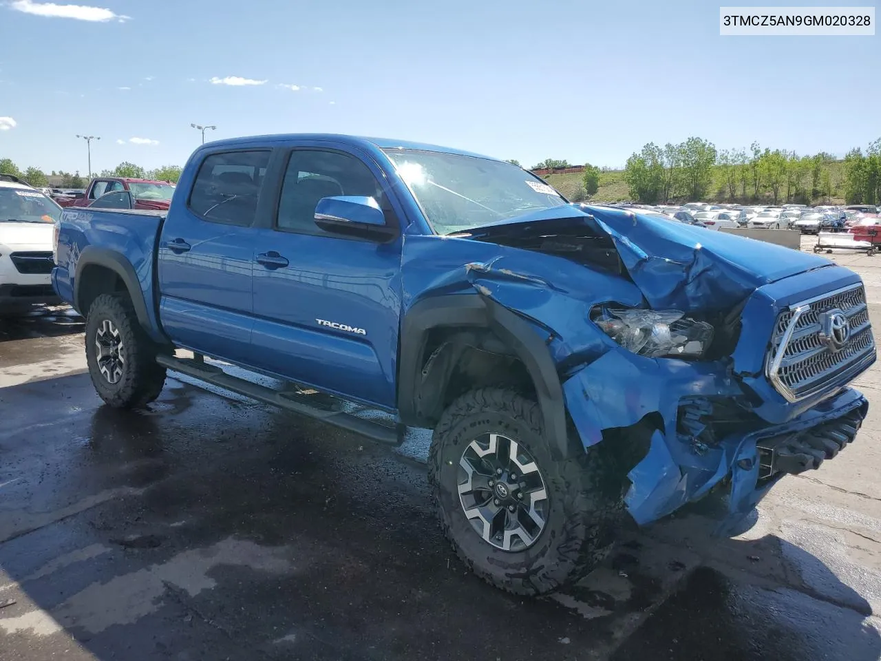 2016 Toyota Tacoma Double Cab VIN: 3TMCZ5AN9GM020328 Lot: 55651584