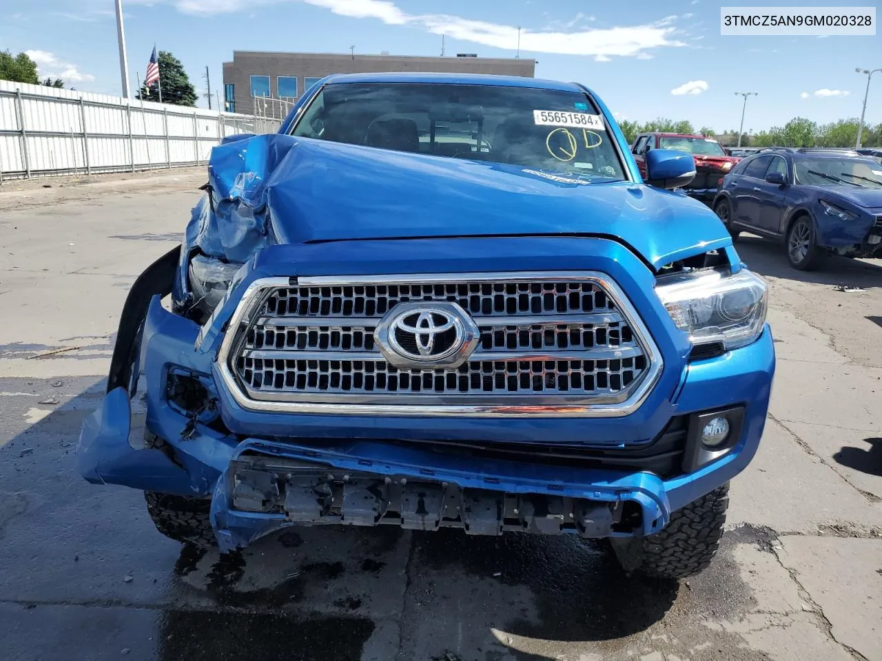 2016 Toyota Tacoma Double Cab VIN: 3TMCZ5AN9GM020328 Lot: 55651584