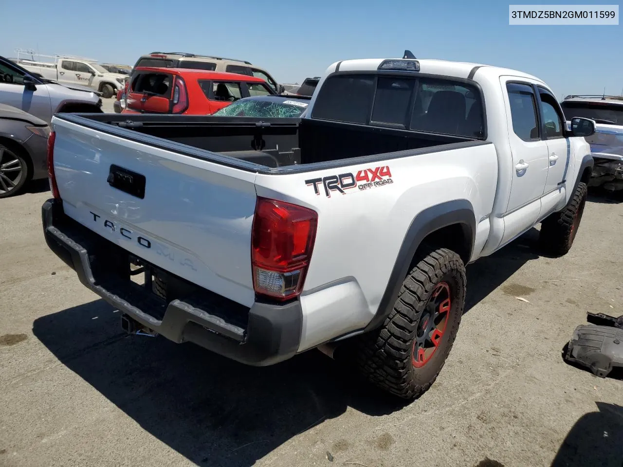 2016 Toyota Tacoma Double Cab VIN: 3TMDZ5BN2GM011599 Lot: 60850564