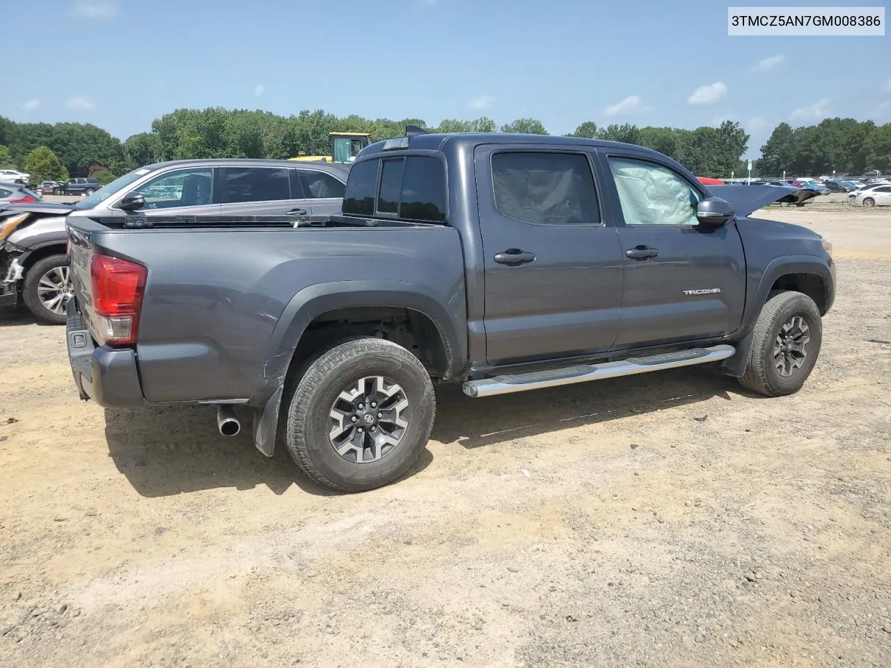 2016 Toyota Tacoma Double Cab VIN: 3TMCZ5AN7GM008386 Lot: 65529904