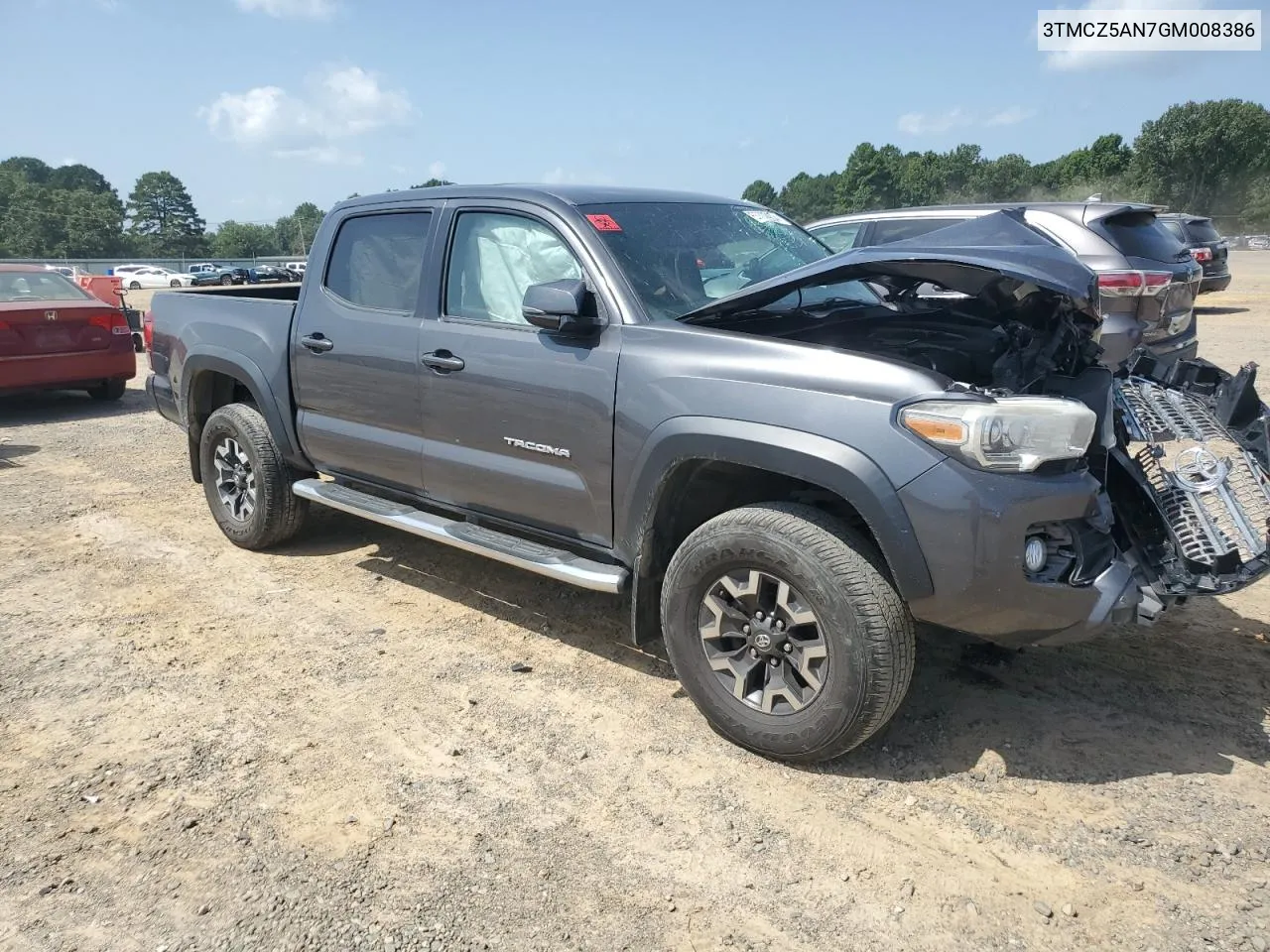 2016 Toyota Tacoma Double Cab VIN: 3TMCZ5AN7GM008386 Lot: 65529904