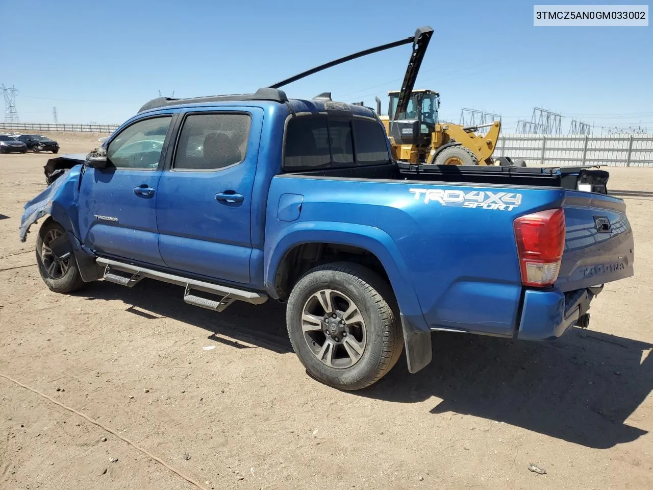 2016 Toyota Tacoma Double Cab VIN: 3TMCZ5AN0GM033002 Lot: 67357964