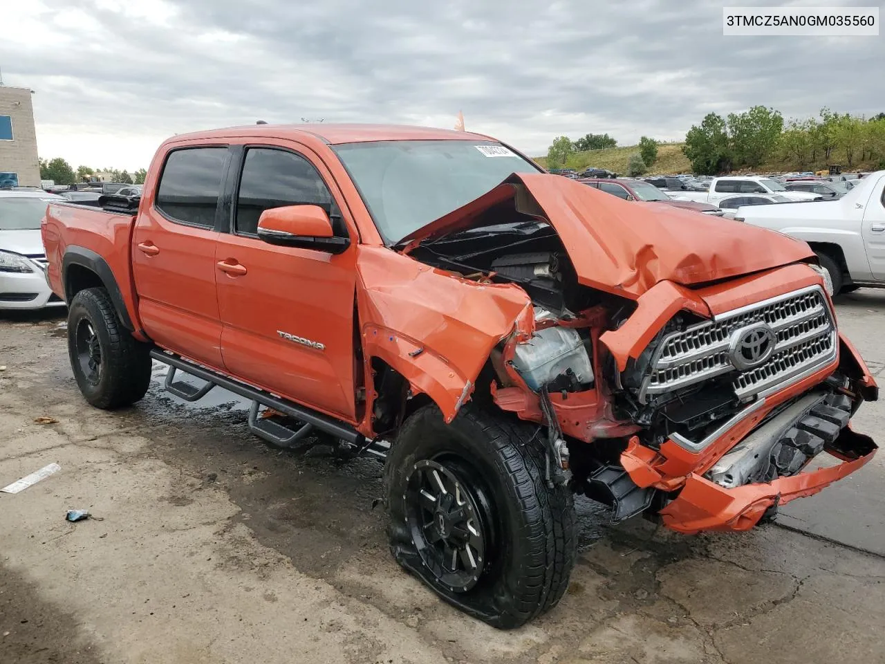 2016 Toyota Tacoma Double Cab VIN: 3TMCZ5AN0GM035560 Lot: 70042724