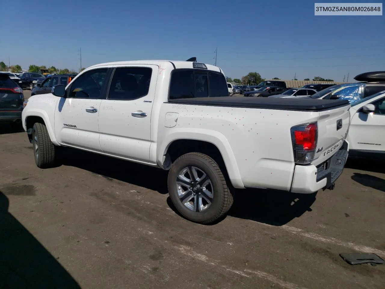 2016 Toyota Tacoma Double Cab VIN: 3TMGZ5AN8GM026848 Lot: 70231134