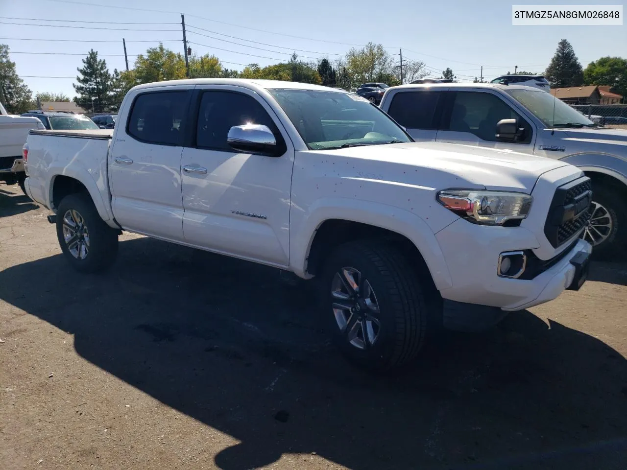 2016 Toyota Tacoma Double Cab VIN: 3TMGZ5AN8GM026848 Lot: 70231134