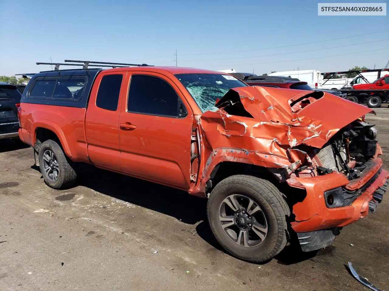 2016 Toyota Tacoma Access Cab VIN: 5TFSZ5AN4GX028665 Lot: 70380054