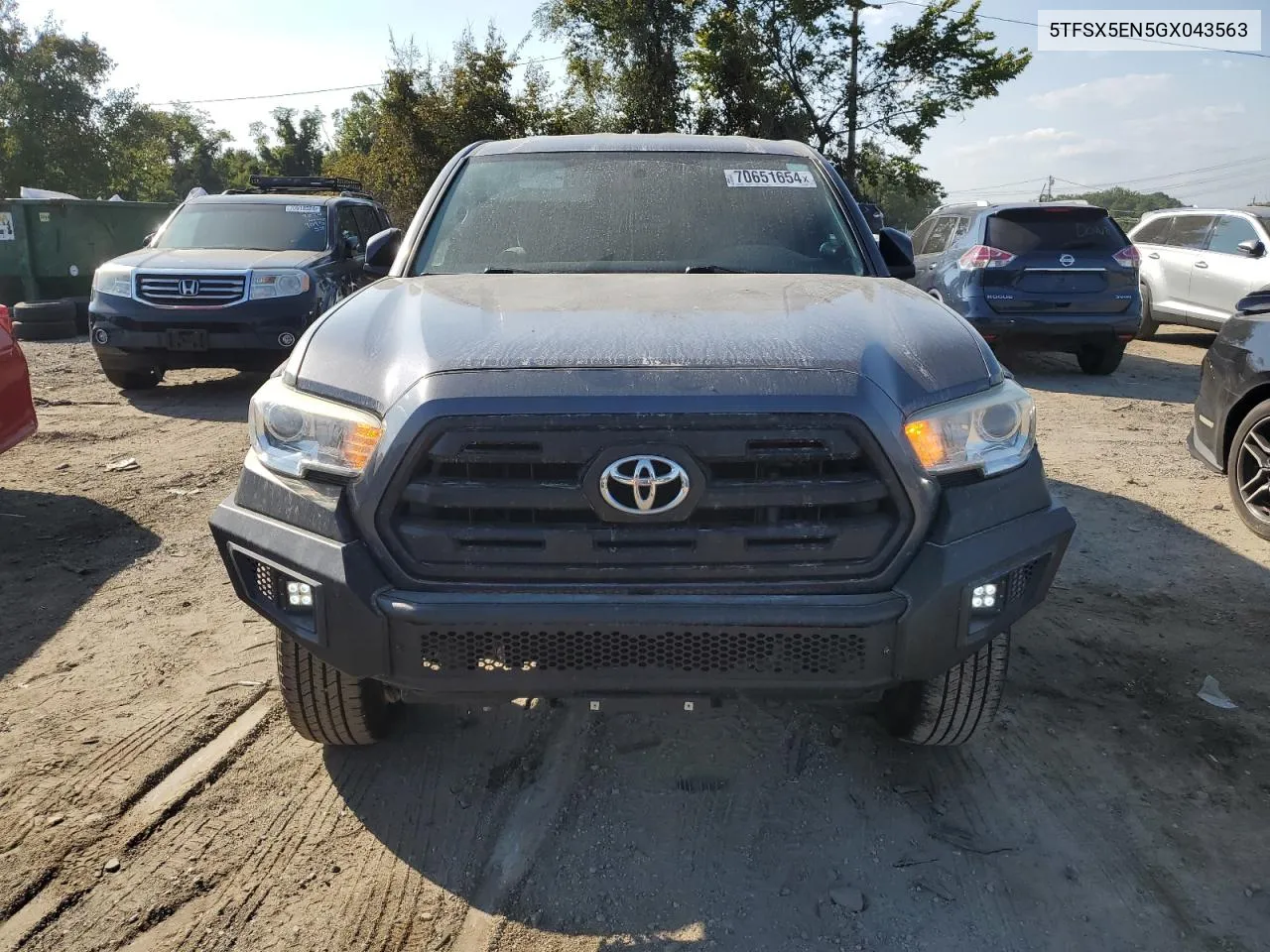 2016 Toyota Tacoma Access Cab VIN: 5TFSX5EN5GX043563 Lot: 70651654