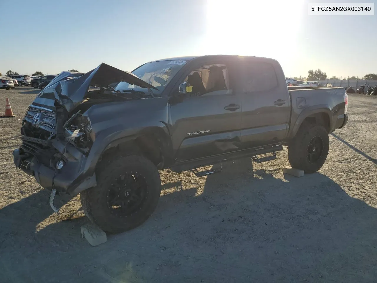 2016 Toyota Tacoma Double Cab VIN: 5TFCZ5AN2GX003140 Lot: 71219544