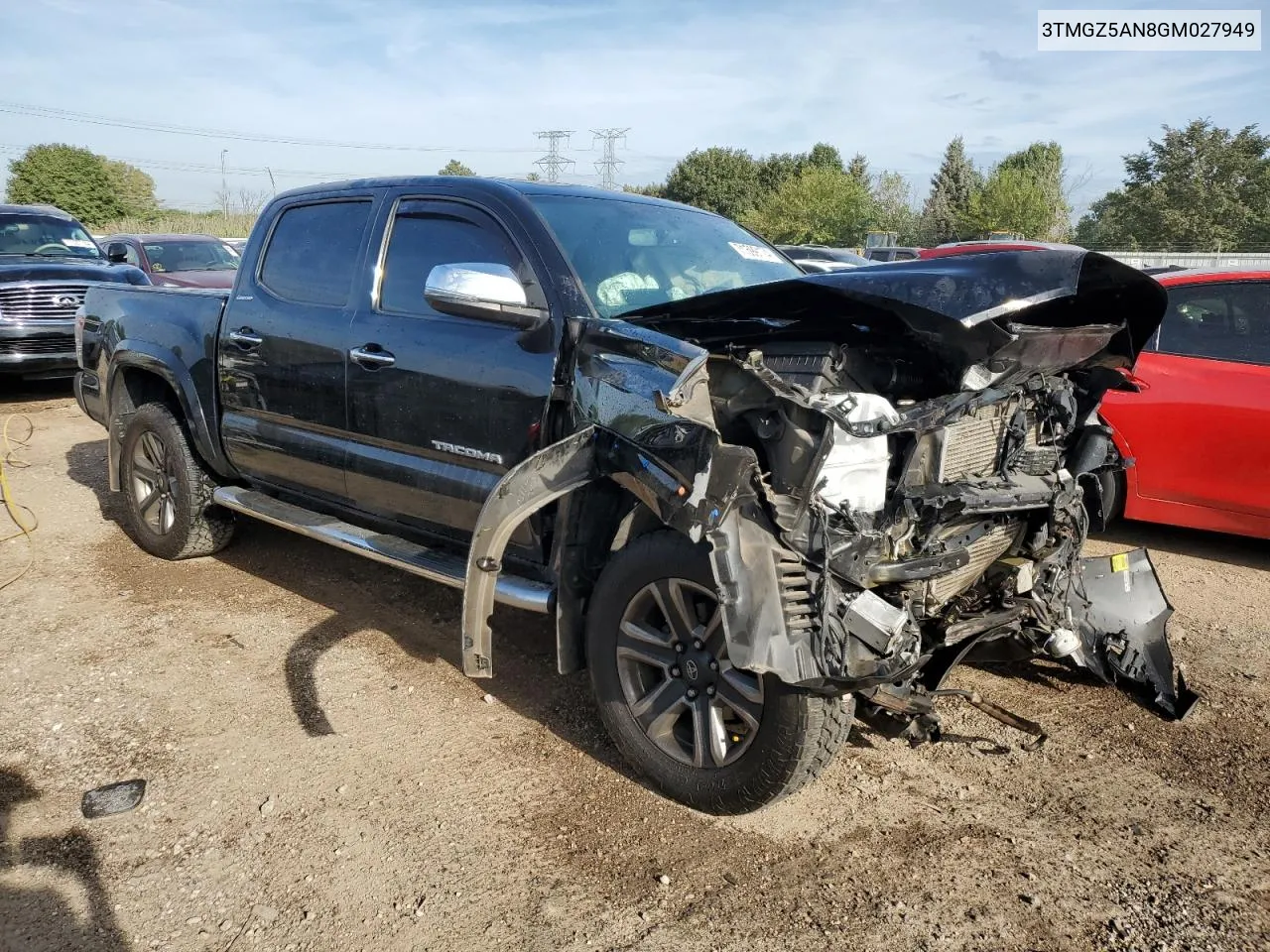 2016 Toyota Tacoma Double Cab VIN: 3TMGZ5AN8GM027949 Lot: 71599174