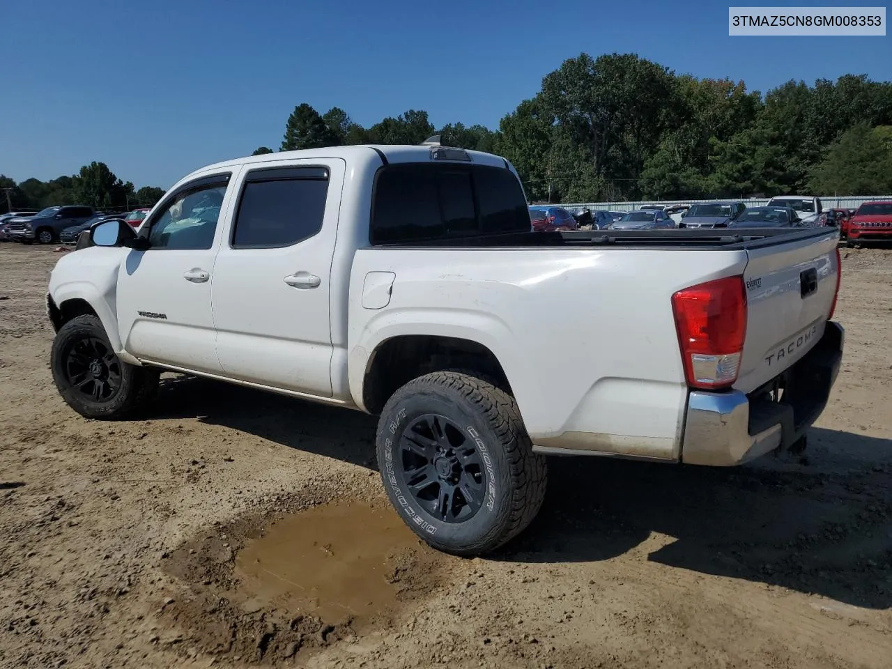 2016 Toyota Tacoma Double Cab VIN: 3TMAZ5CN8GM008353 Lot: 72029604