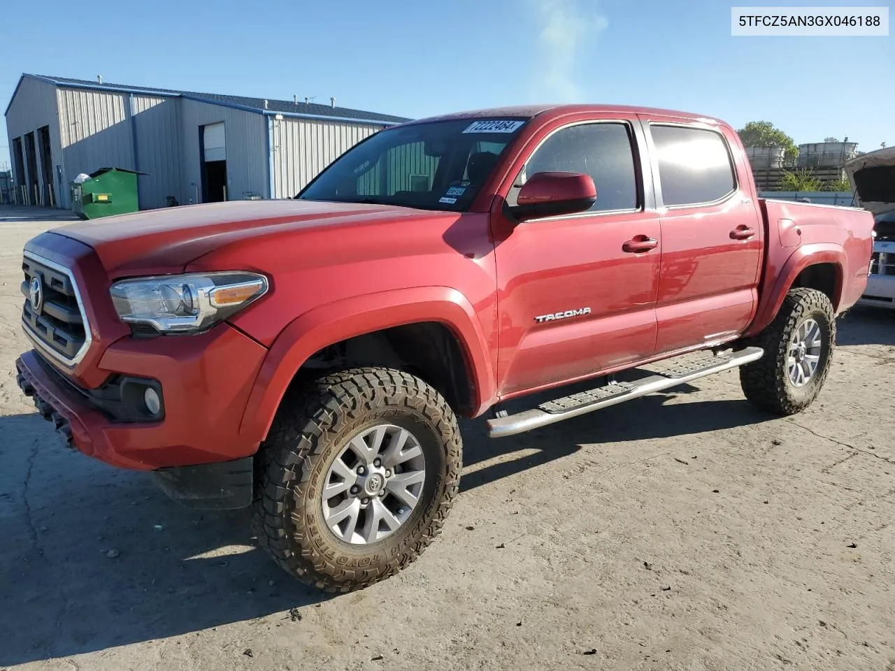 2016 Toyota Tacoma Double Cab VIN: 5TFCZ5AN3GX046188 Lot: 72222464