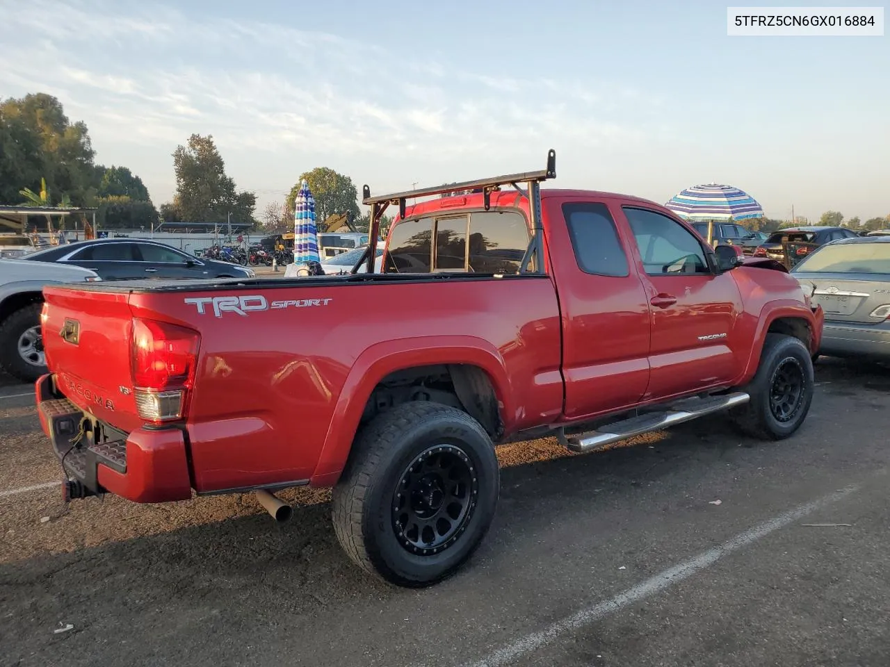 2016 Toyota Tacoma Access Cab VIN: 5TFRZ5CN6GX016884 Lot: 72380044