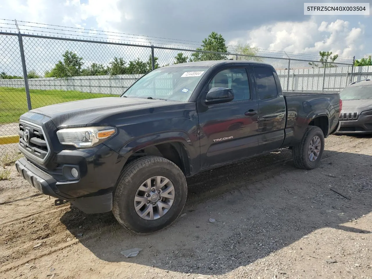 5TFRZ5CN4GX003504 2016 Toyota Tacoma Access Cab