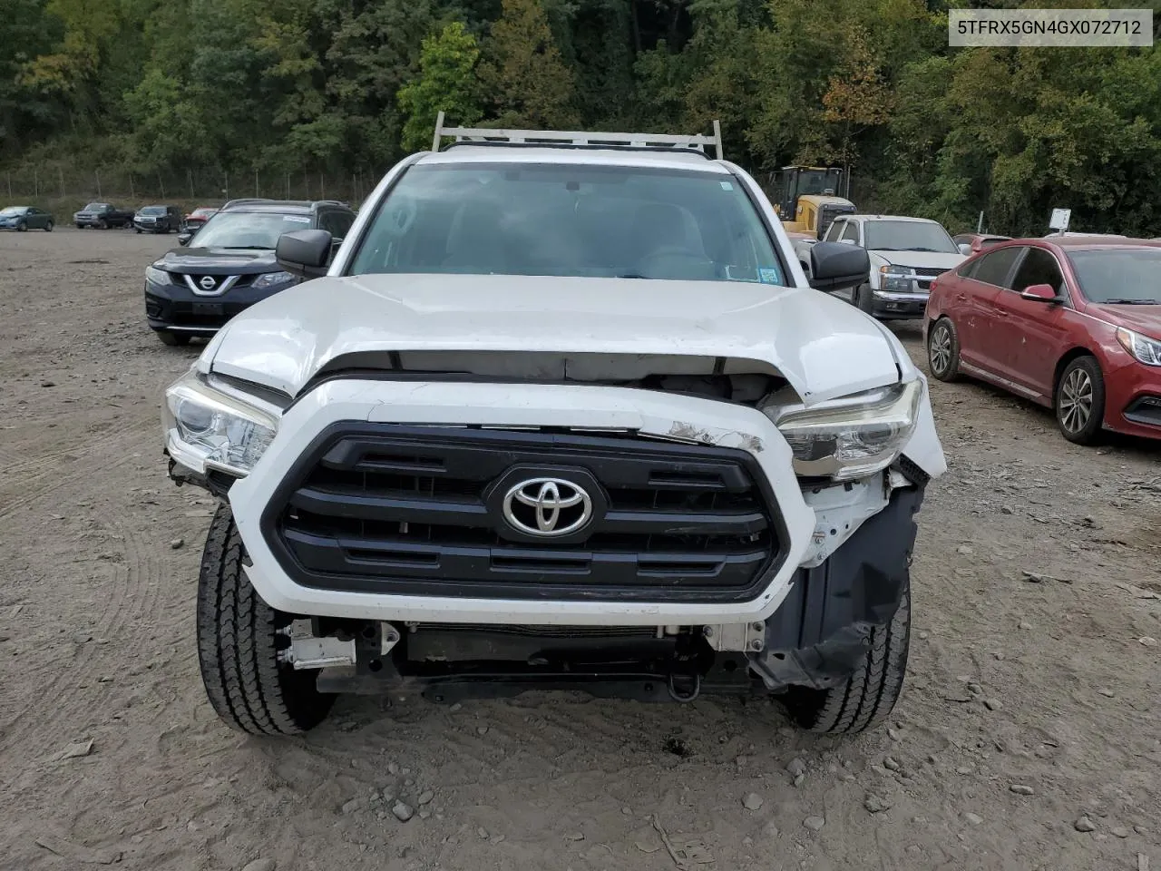 2016 Toyota Tacoma Access Cab VIN: 5TFRX5GN4GX072712 Lot: 72734344