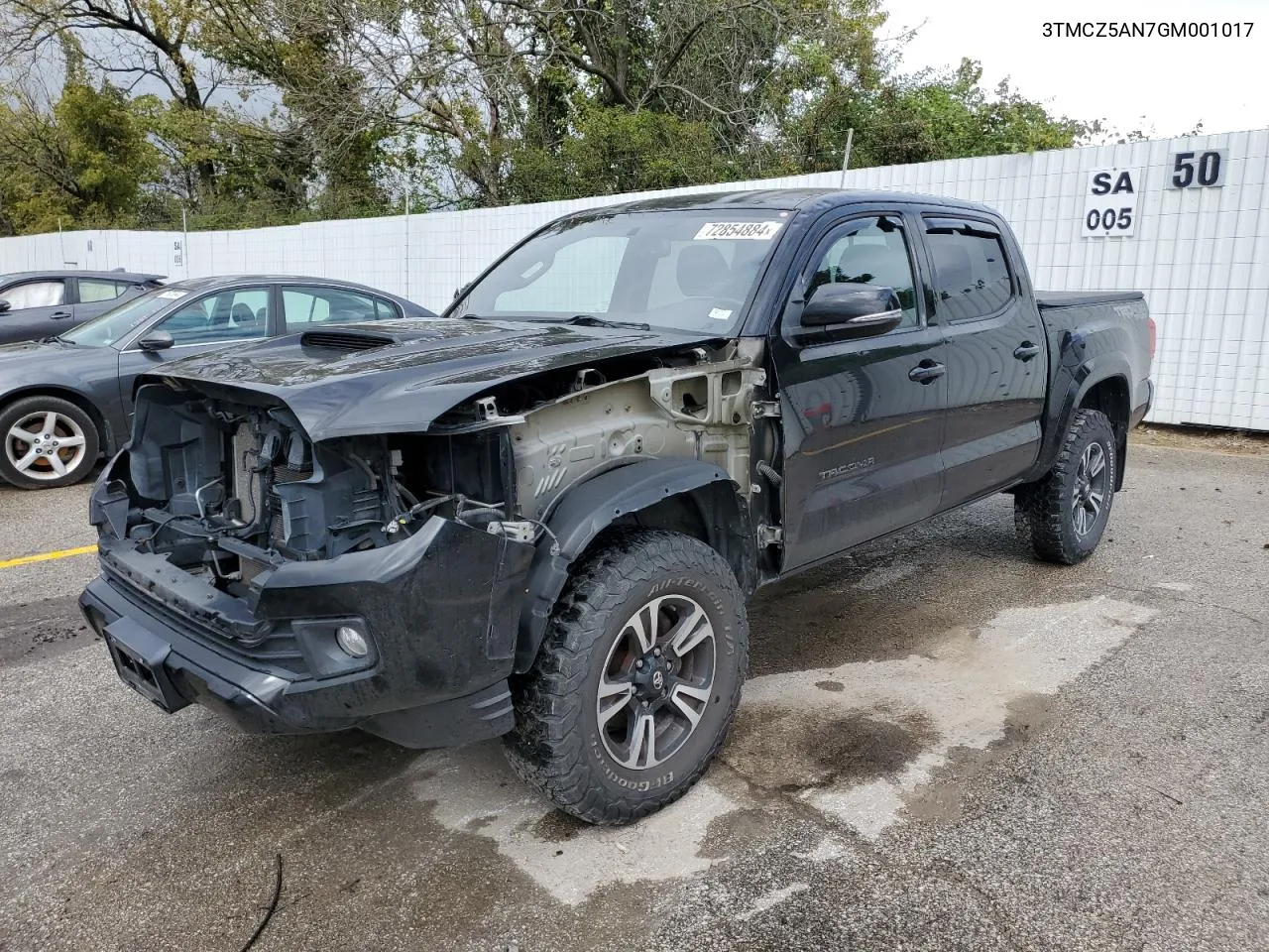 2016 Toyota Tacoma Double Cab VIN: 3TMCZ5AN7GM001017 Lot: 72854884