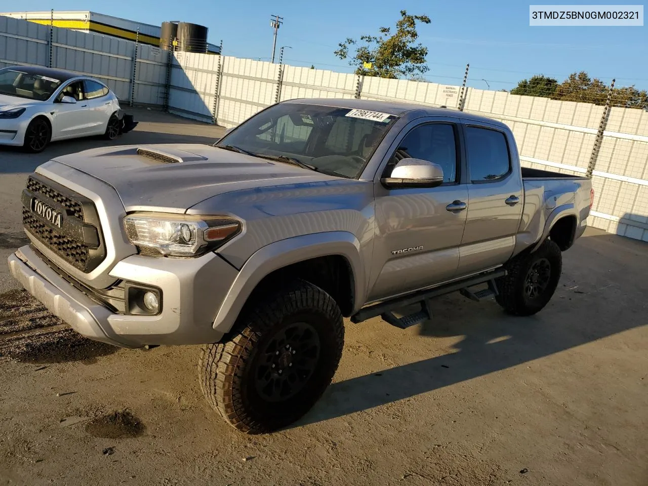 2016 Toyota Tacoma Double Cab VIN: 3TMDZ5BN0GM002321 Lot: 72987744