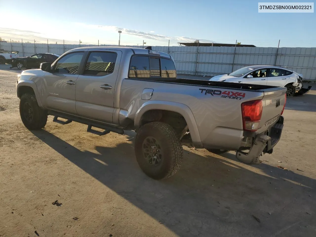 2016 Toyota Tacoma Double Cab VIN: 3TMDZ5BN0GM002321 Lot: 72987744