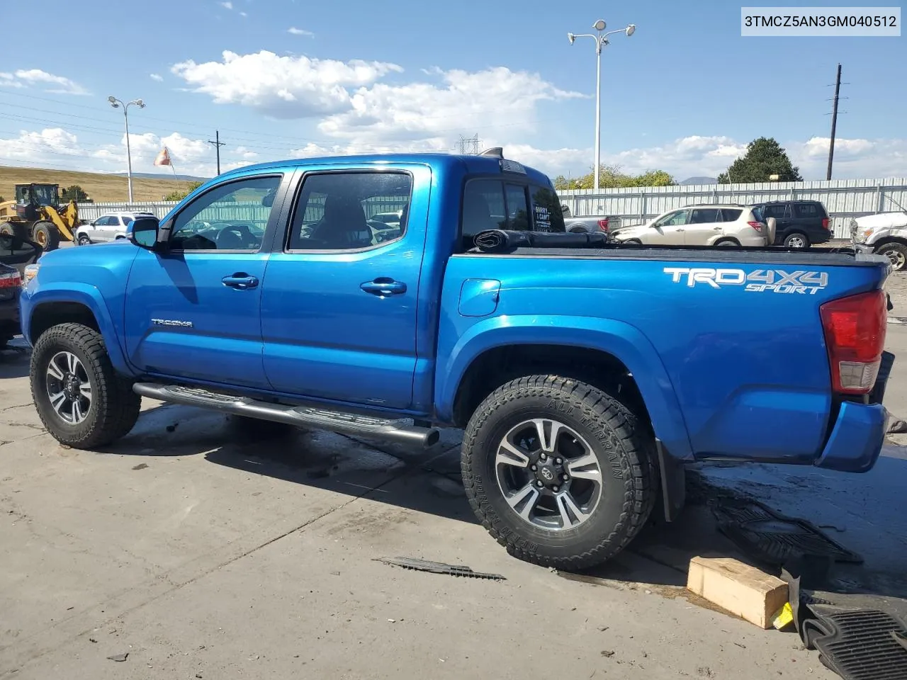 2016 Toyota Tacoma Double Cab VIN: 3TMCZ5AN3GM040512 Lot: 73154224