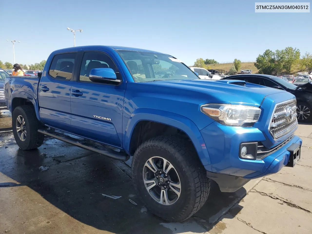 2016 Toyota Tacoma Double Cab VIN: 3TMCZ5AN3GM040512 Lot: 73154224