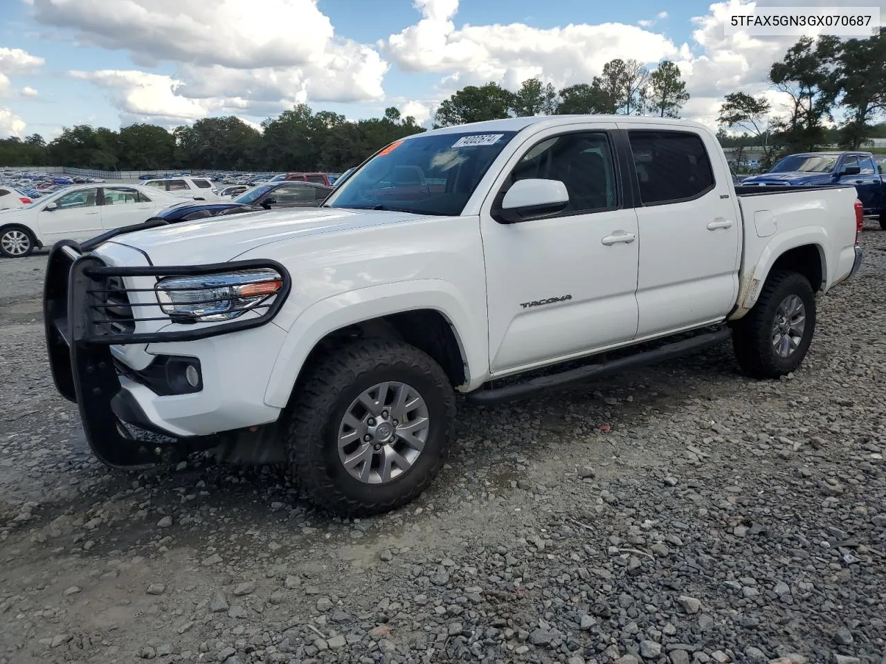 2016 Toyota Tacoma Double Cab VIN: 5TFAX5GN3GX070687 Lot: 74002674