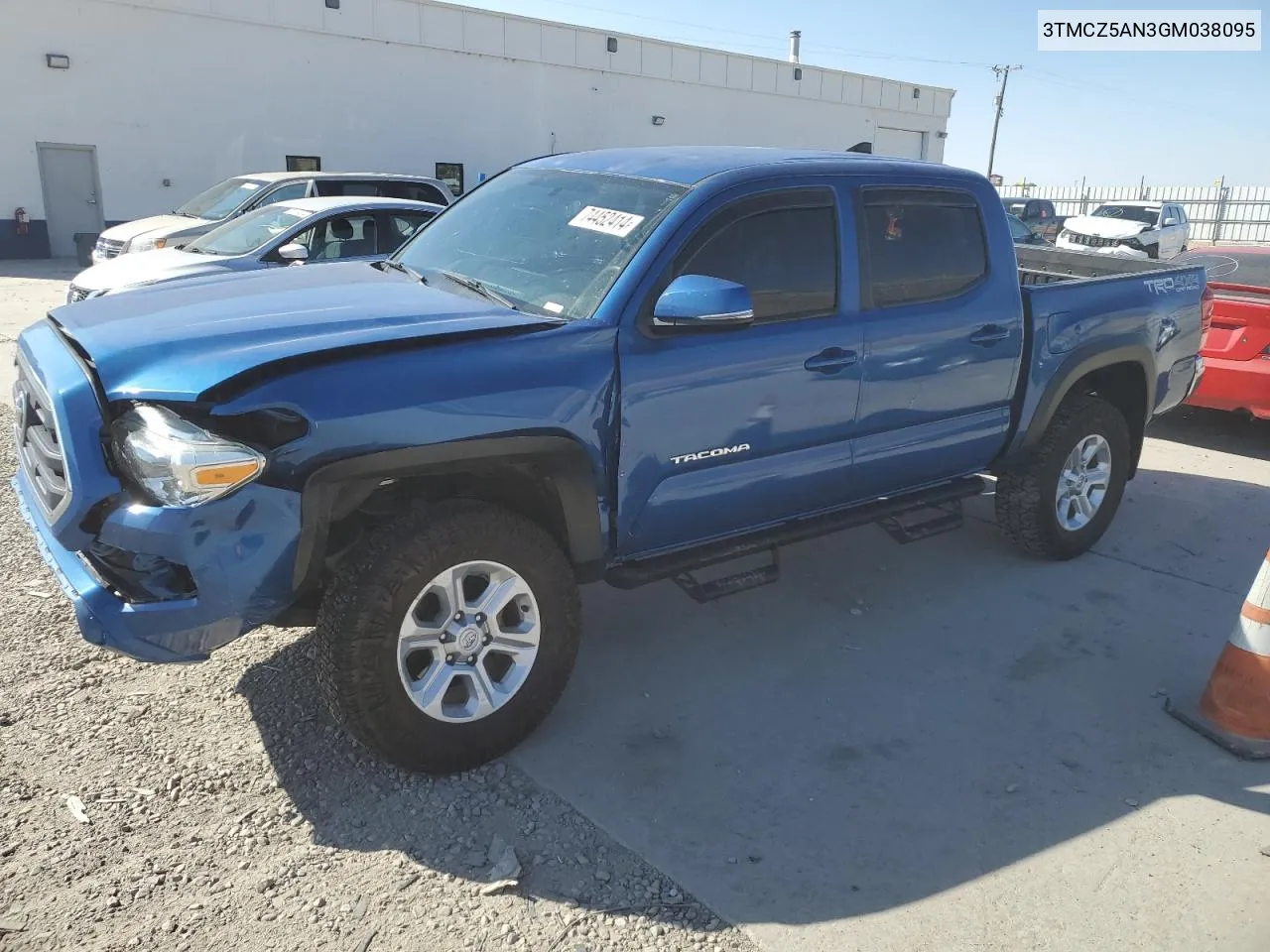 2016 Toyota Tacoma Double Cab VIN: 3TMCZ5AN3GM038095 Lot: 74452414