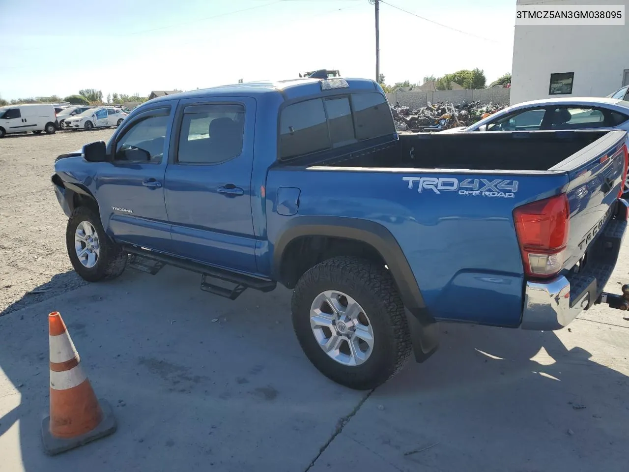 2016 Toyota Tacoma Double Cab VIN: 3TMCZ5AN3GM038095 Lot: 74452414