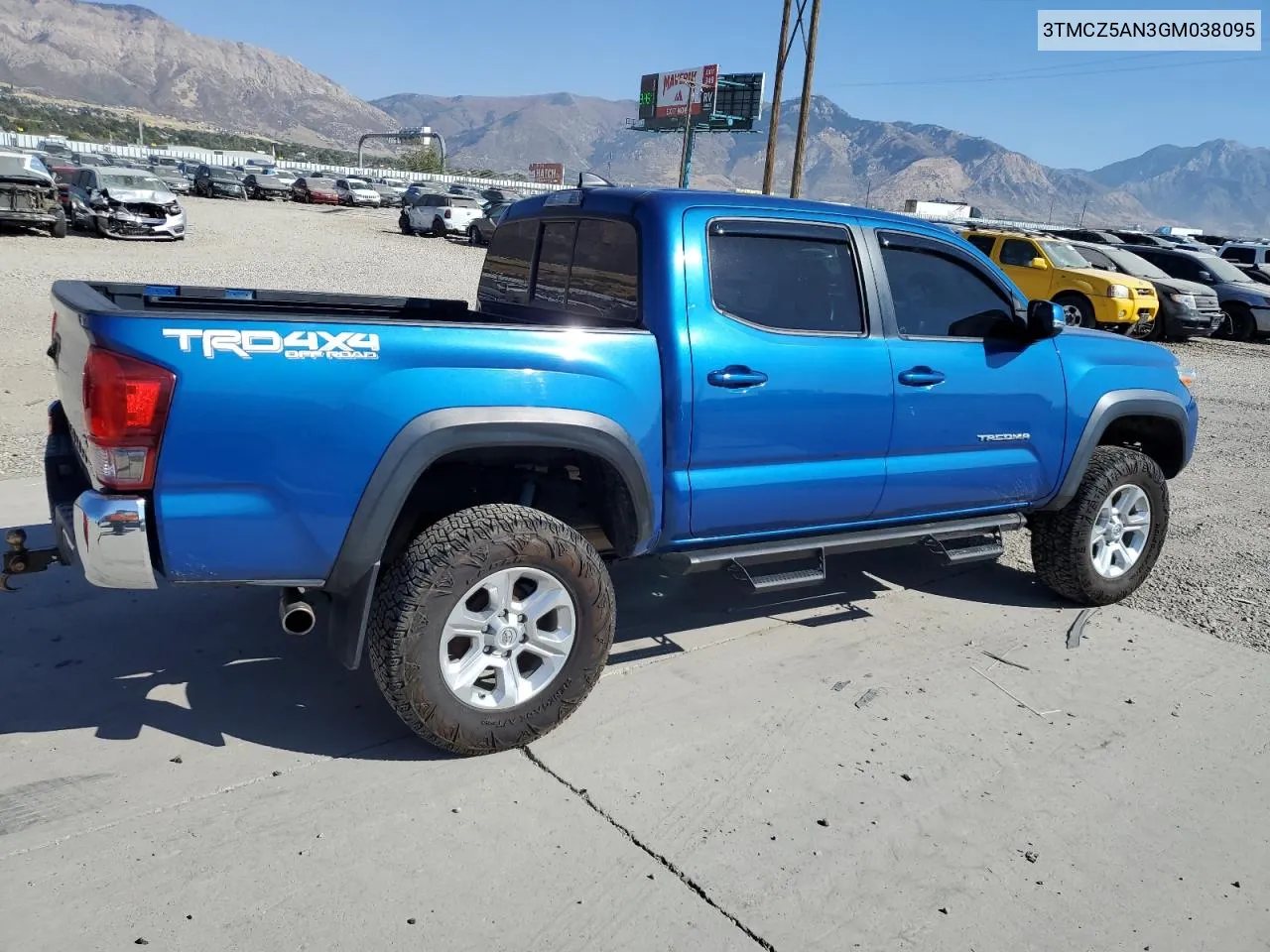 2016 Toyota Tacoma Double Cab VIN: 3TMCZ5AN3GM038095 Lot: 74452414