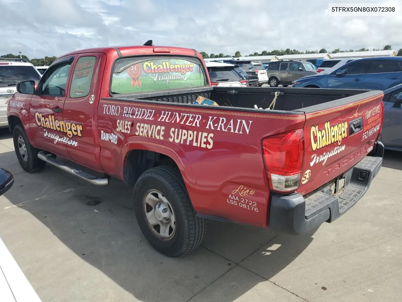 2016 Toyota Tacoma Access Cab VIN: 5TFRX5GN8GX072308 Lot: 74526084