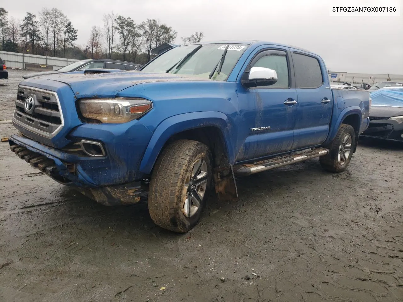 2016 Toyota Tacoma Double Cab VIN: 5TFGZ5AN7GX007136 Lot: 74851774