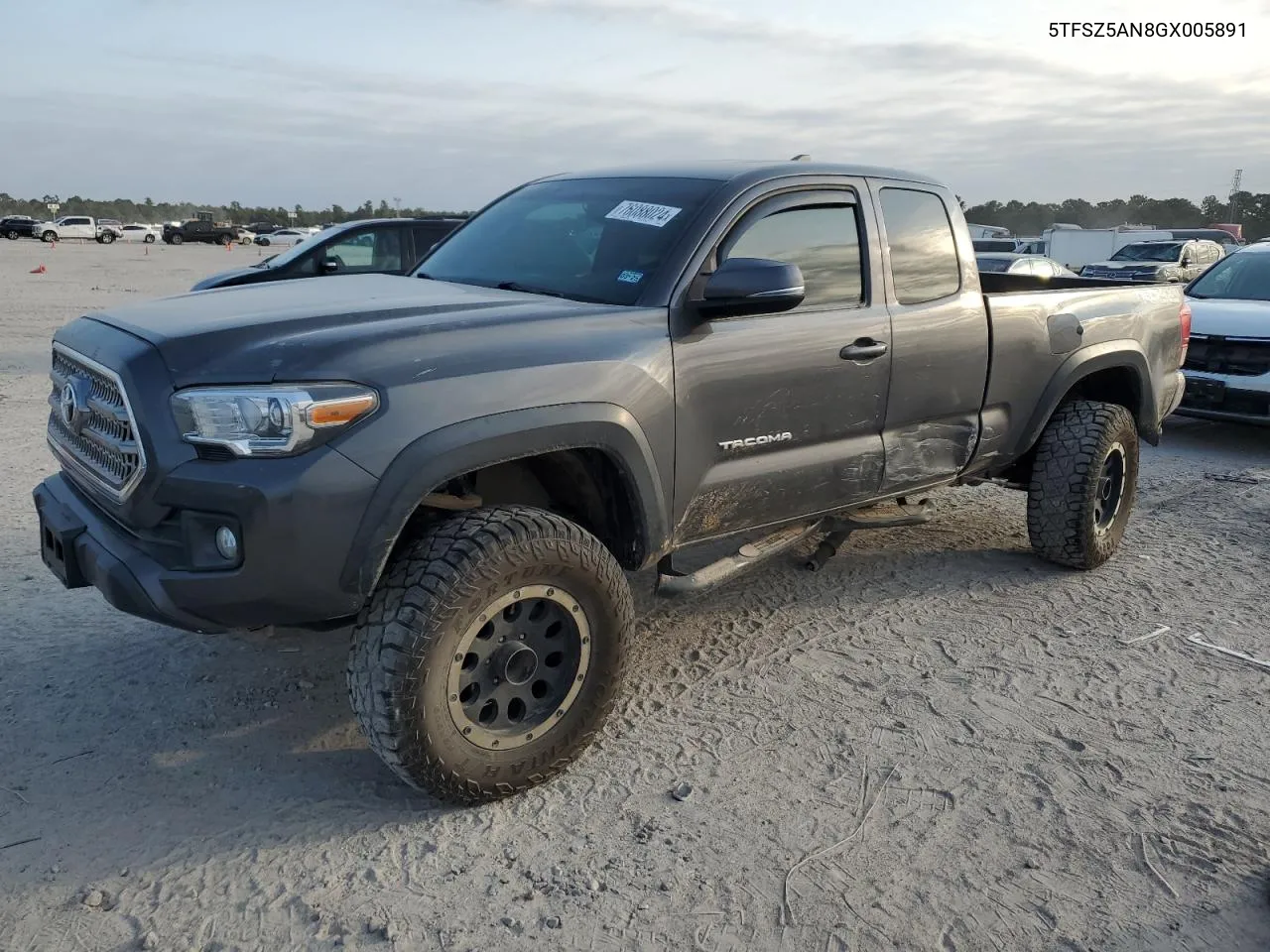 2016 Toyota Tacoma Access Cab VIN: 5TFSZ5AN8GX005891 Lot: 76088024