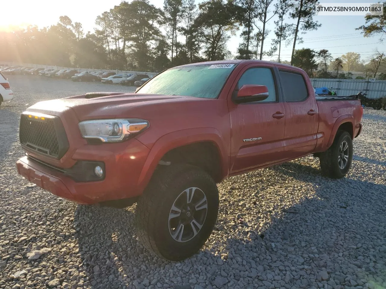 2016 Toyota Tacoma Double Cab VIN: 3TMDZ5BN9GM001863 Lot: 77348254