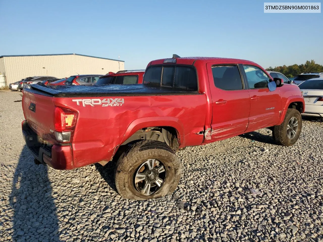 2016 Toyota Tacoma Double Cab VIN: 3TMDZ5BN9GM001863 Lot: 77348254