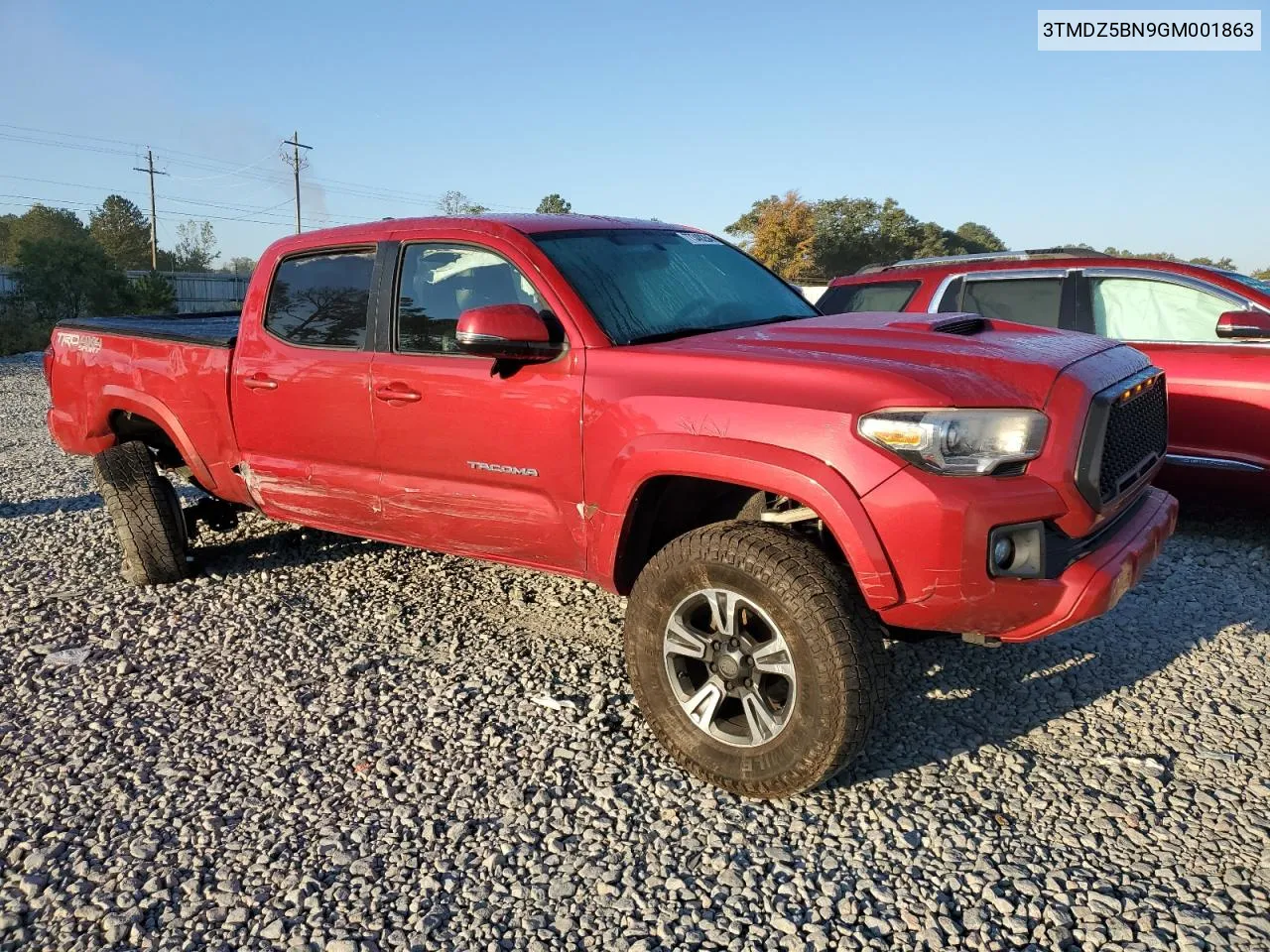 2016 Toyota Tacoma Double Cab VIN: 3TMDZ5BN9GM001863 Lot: 77348254