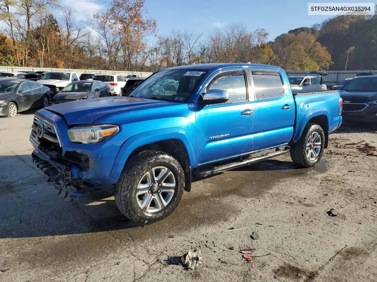 2016 Toyota Tacoma Double Cab VIN: 5TFGZ5AN4GX035394 Lot: 77583254