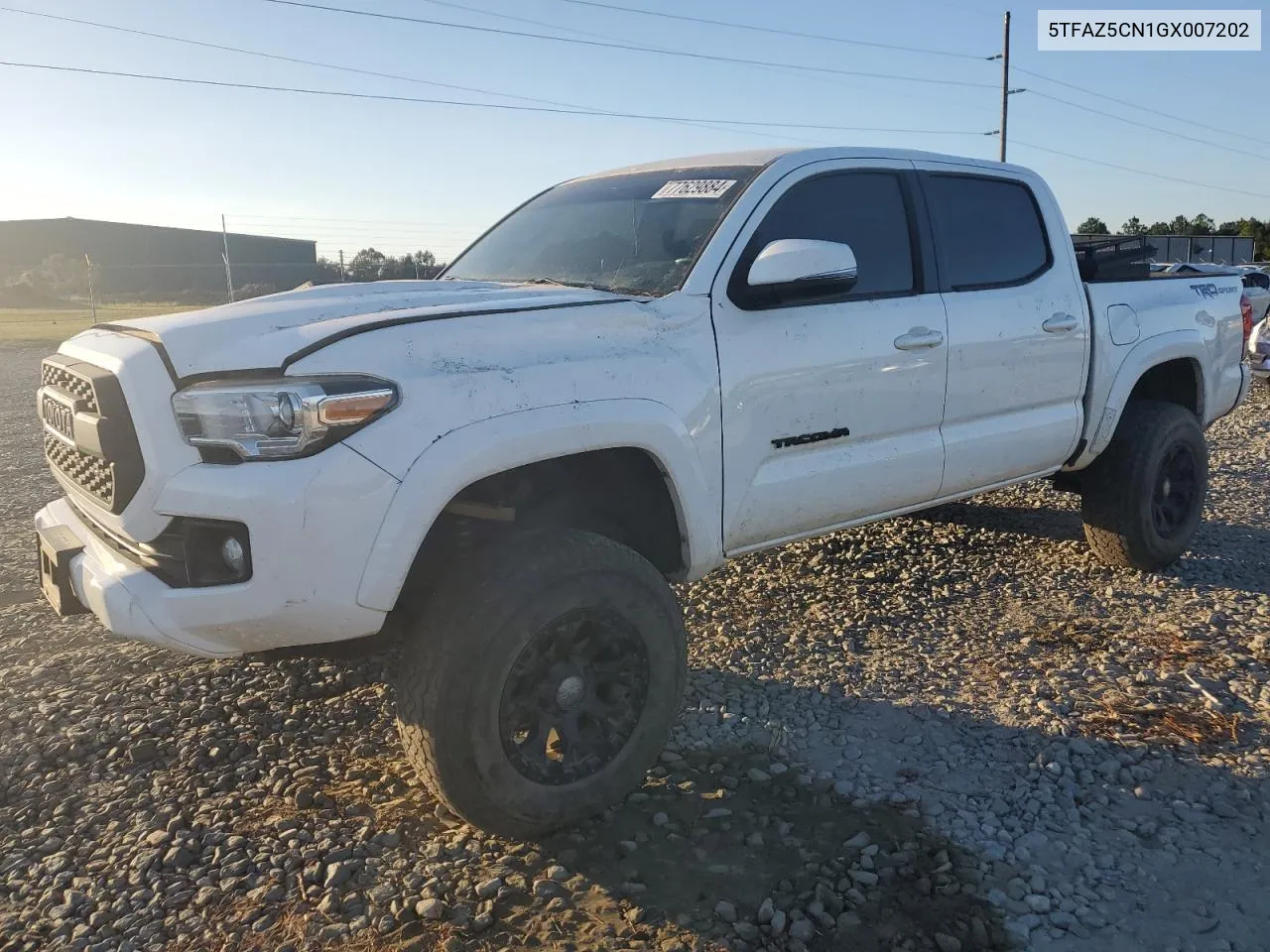 2016 Toyota Tacoma Double Cab VIN: 5TFAZ5CN1GX007202 Lot: 77629884