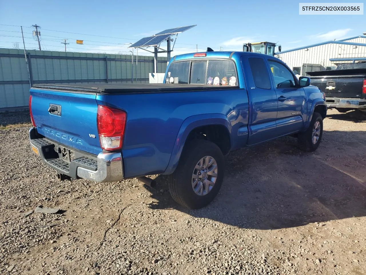 5TFRZ5CN2GX003565 2016 Toyota Tacoma Access Cab