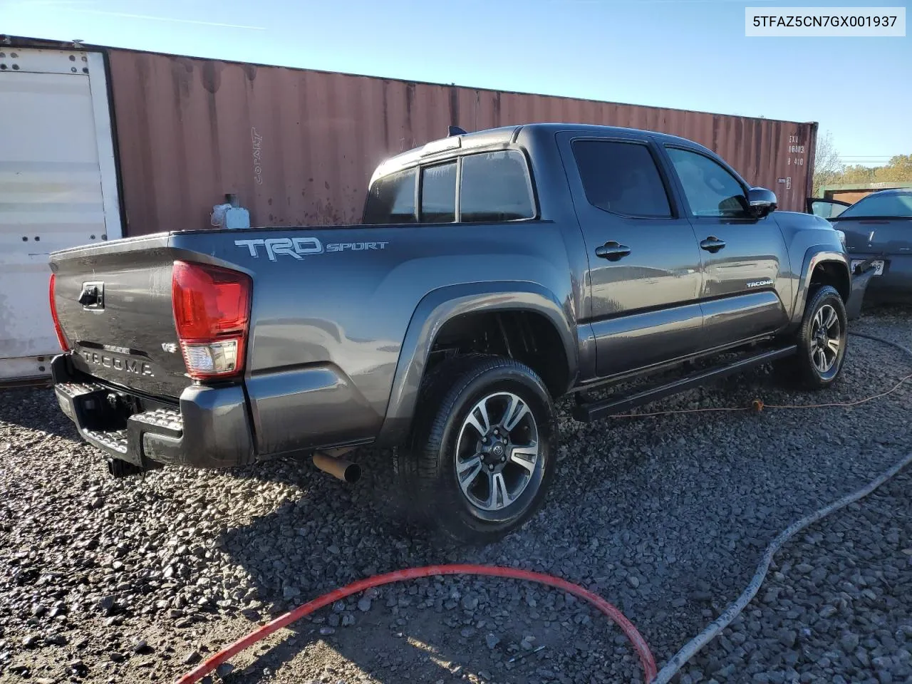 2016 Toyota Tacoma Double Cab VIN: 5TFAZ5CN7GX001937 Lot: 80160914