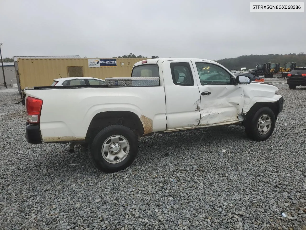 2016 Toyota Tacoma Access Cab VIN: 5TFRX5GN8GX068386 Lot: 80991584