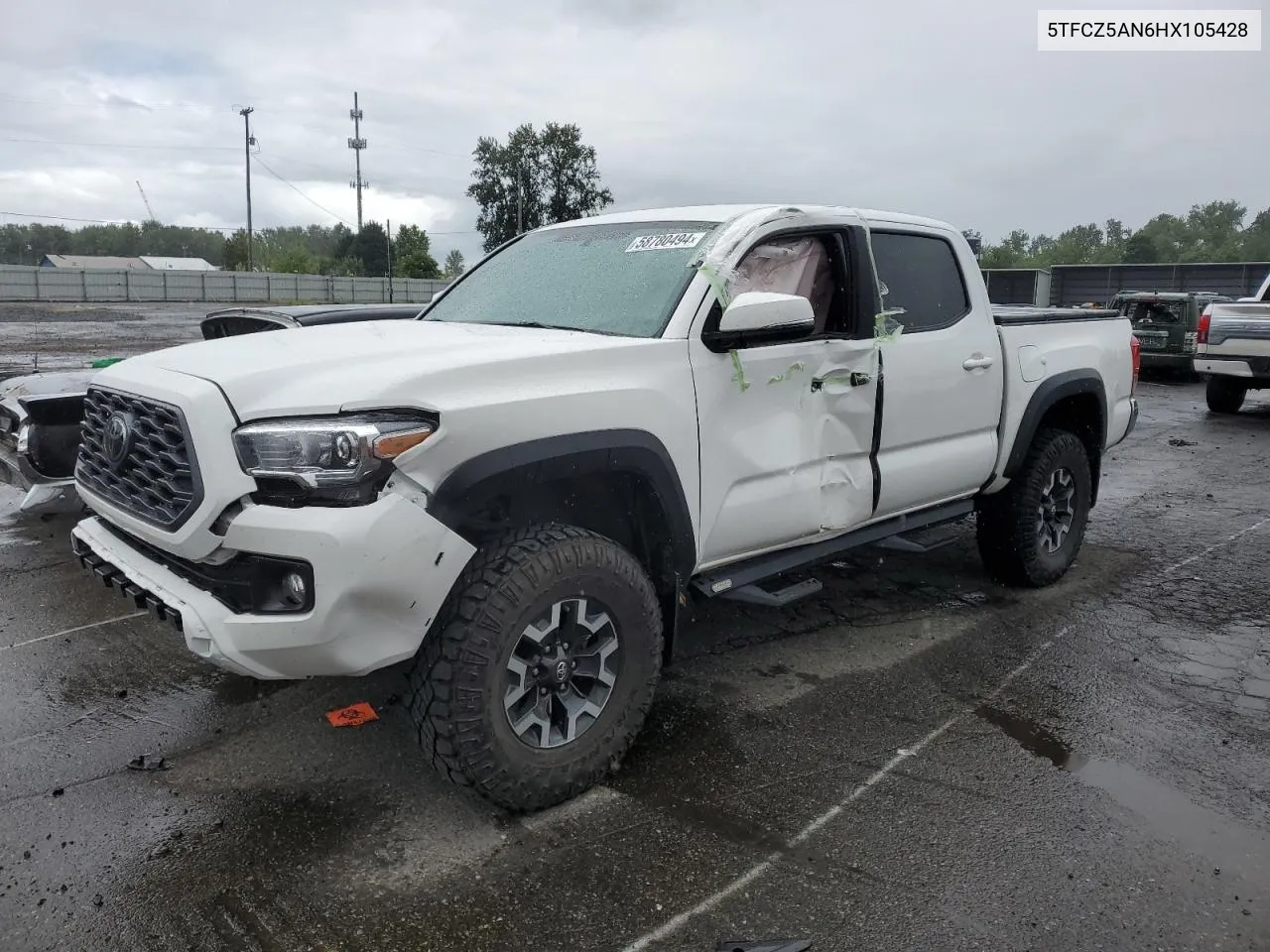 2017 Toyota Tacoma Double Cab VIN: 5TFCZ5AN6HX105428 Lot: 58780494