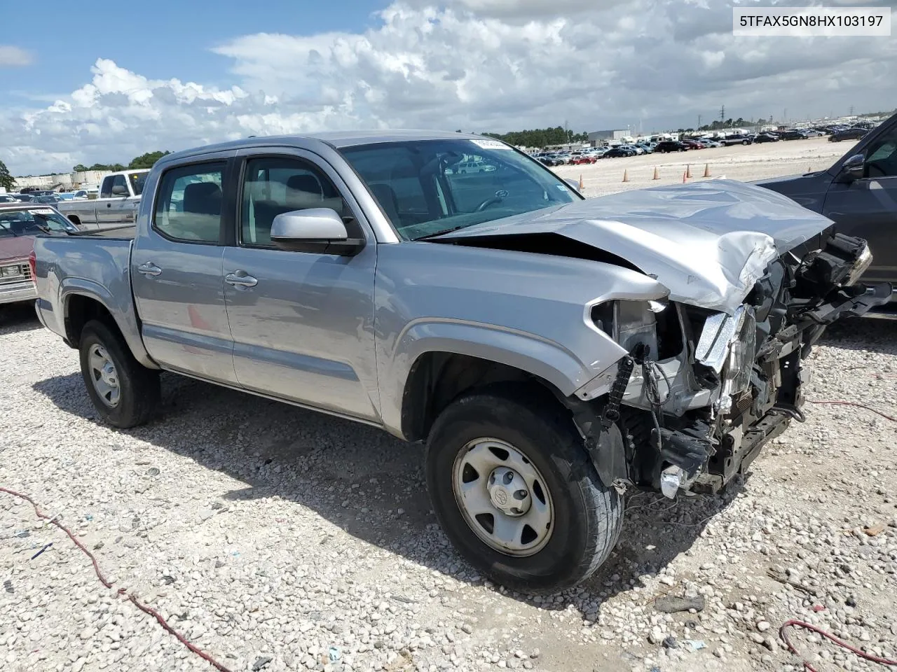 2017 Toyota Tacoma Double Cab VIN: 5TFAX5GN8HX103197 Lot: 59245444