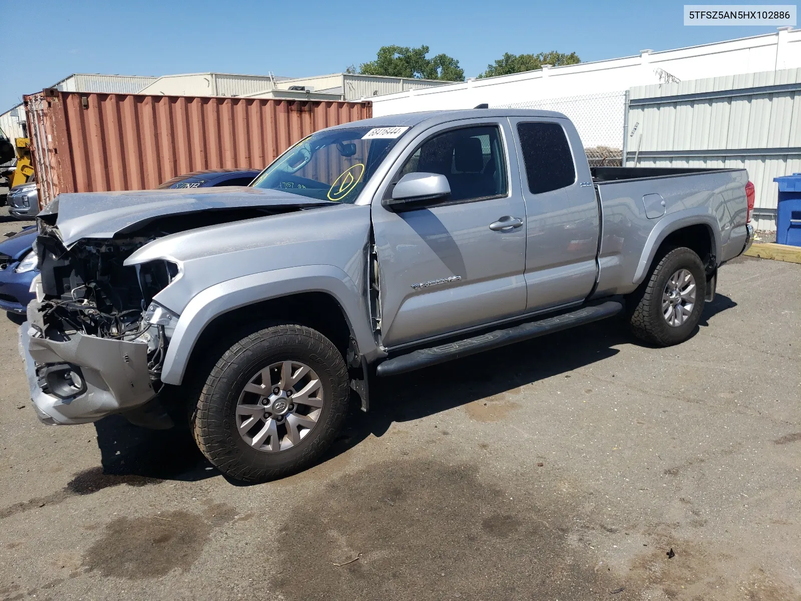 2017 Toyota Tacoma Access Cab VIN: 5TFSZ5AN5HX102886 Lot: 68416444