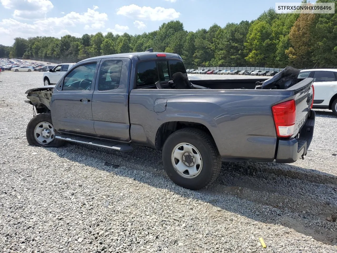 2017 Toyota Tacoma Access Cab VIN: 5TFRX5GN9HX098496 Lot: 68599734