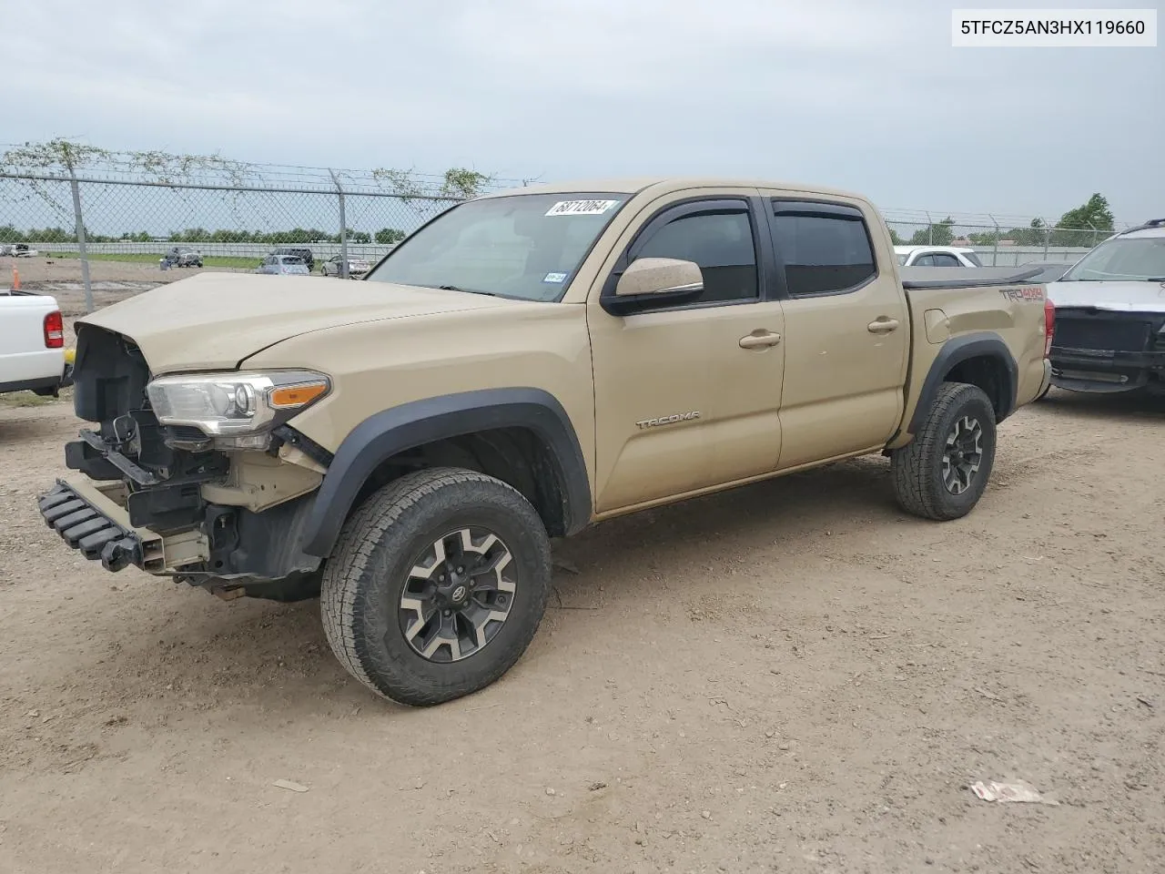 2017 Toyota Tacoma Double Cab VIN: 5TFCZ5AN3HX119660 Lot: 68712064