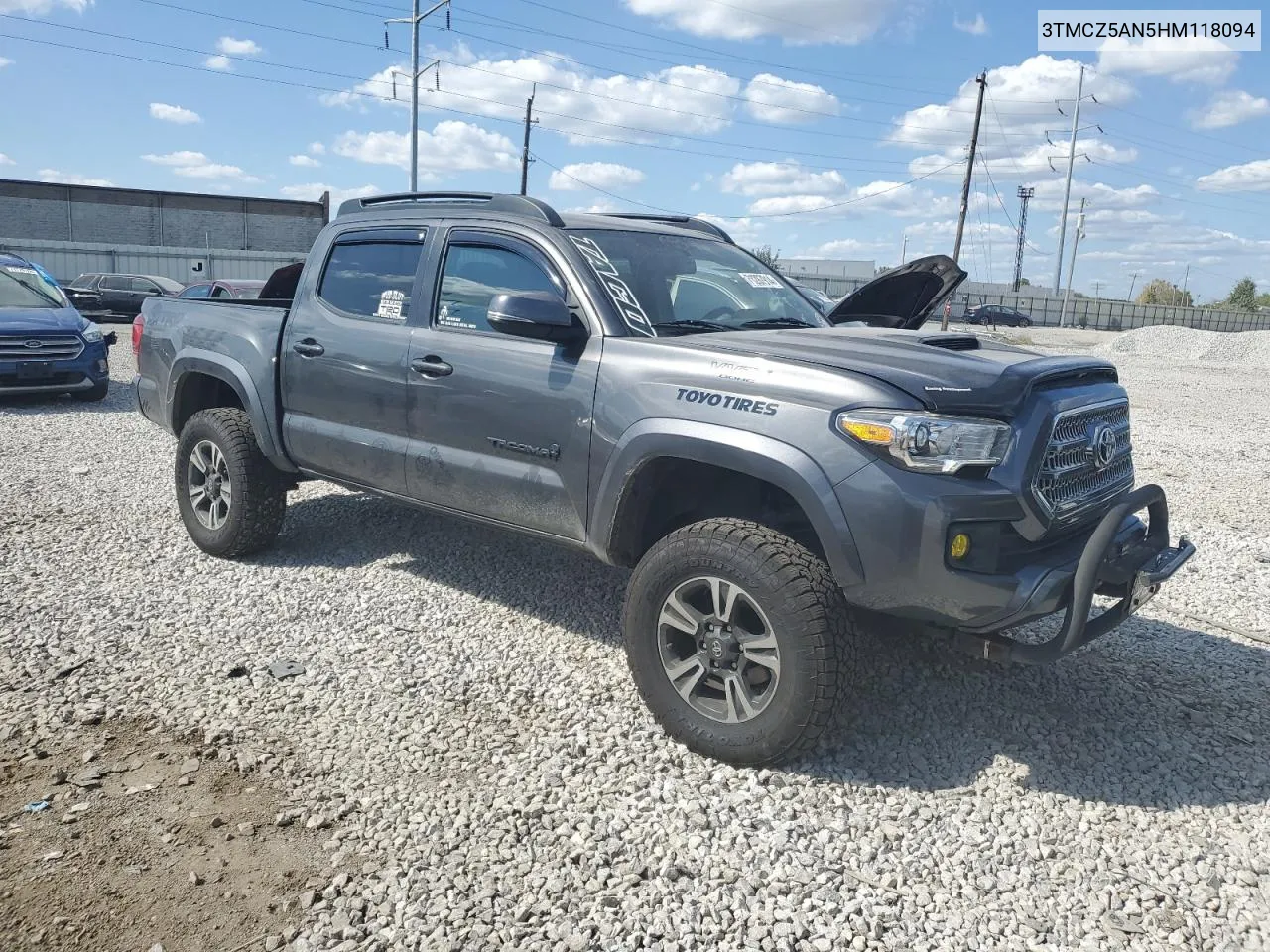 2017 Toyota Tacoma Double Cab VIN: 3TMCZ5AN5HM118094 Lot: 71287914