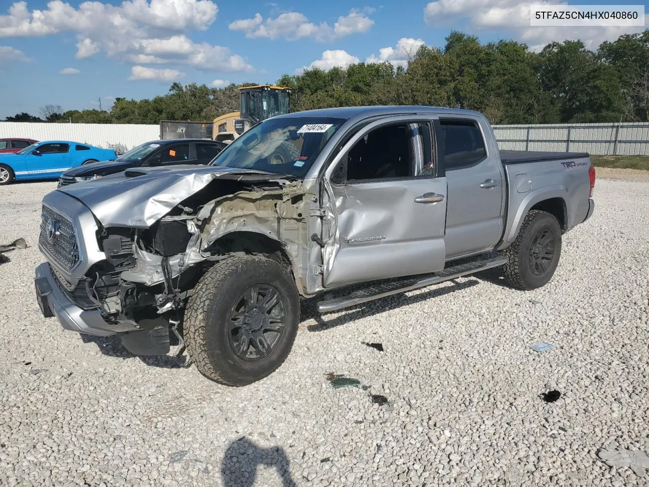 2017 Toyota Tacoma Double Cab VIN: 5TFAZ5CN4HX040860 Lot: 71404164