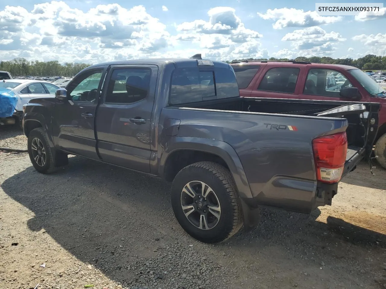 2017 Toyota Tacoma Double Cab VIN: 5TFCZ5ANXHX093171 Lot: 72126114