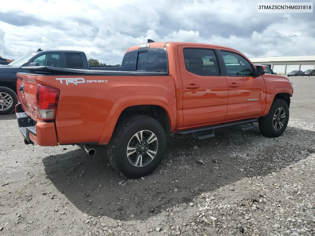 2017 Toyota Tacoma Double Cab VIN: 3TMAZ5CN7HM031818 Lot: 73355094