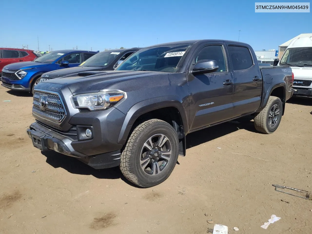 2017 Toyota Tacoma Double Cab VIN: 3TMCZ5AN9HM045439 Lot: 74478924